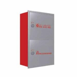 Fire Hose & Extinguisher Cabinet Double Door – Ss Brush Finish – Recessed Type