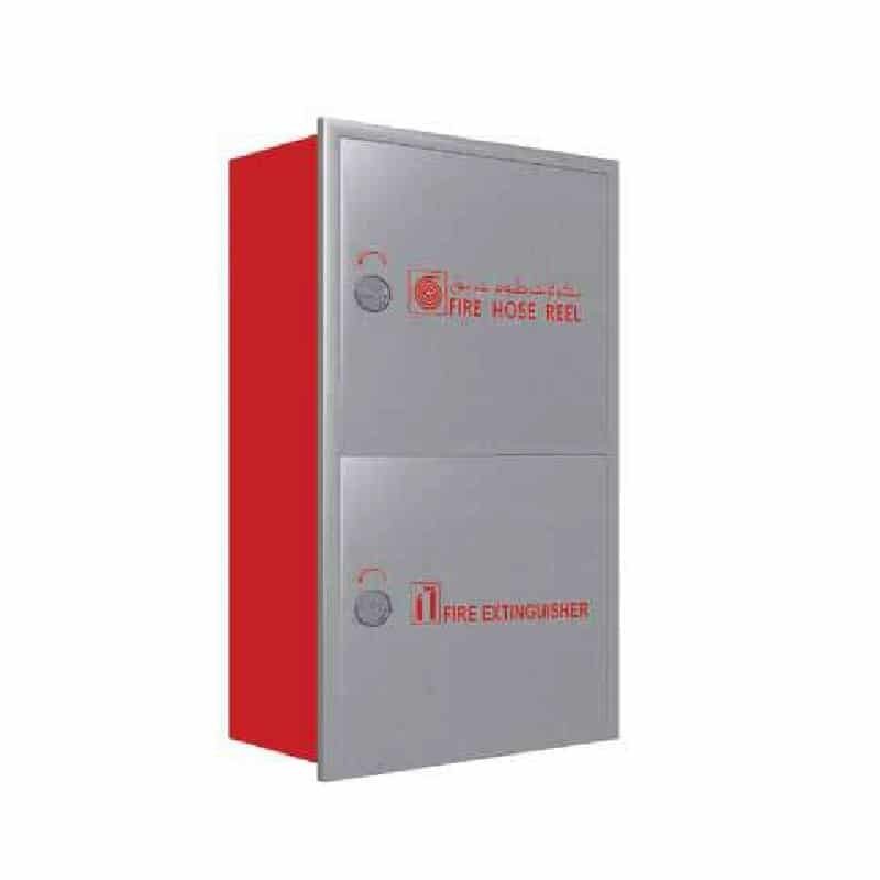 Fire Hose & Extinguisher Cabinet Double Door – Ss Brush Finish – Recessed Type